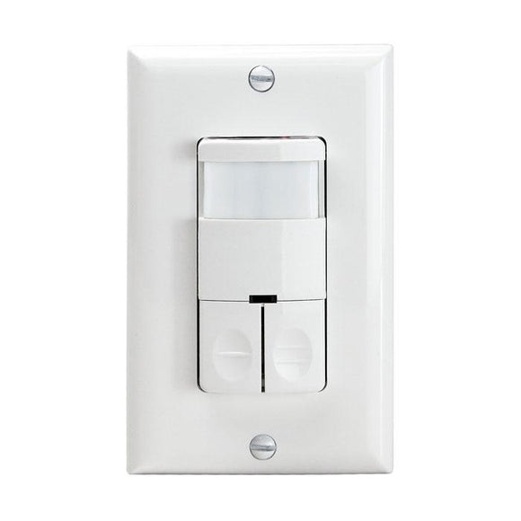 Enerlites DWOS-JD-W Dual Relay PIR Wall Sensor Switch - Ready Wholesale Electric Supply and Lighting