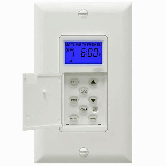 Enerlites HET01-H1-W - Astronomic In-Wall Programmable Timer with Interchangeable Face Cover - Ready Wholesale Electric Supply and Lighting