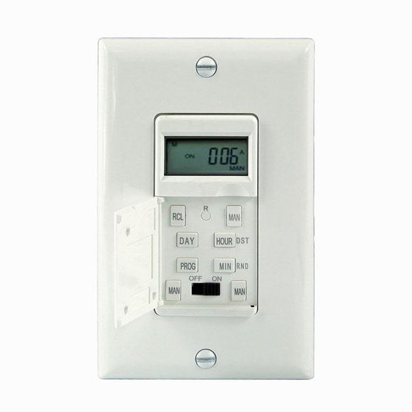 Enerlites HET01-I - 7 Days Digital In-Wall Time Switch, Ivory - Ready Wholesale Electric Supply and Lighting