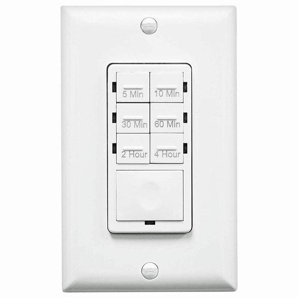 Enerlites HET06-R-W - 4 Hour 7-Button Preset Light Timer Switch - Ready Wholesale Electric Supply and Lighting