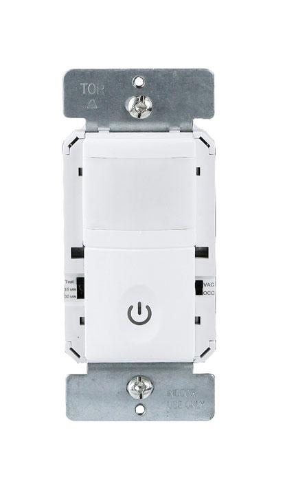 Enerlites HMVS-J-I PIR Vacancy Only Wall Sensor Switch with No Neutral Required - Ready Wholesale Electric Supply and Lighting