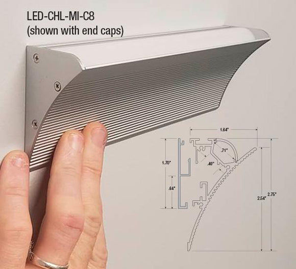 GM Lighting LED-CHL-MI-CEC - (2) End Caps for LED-CHL-MI-C8 - Ready Wholesale Electric Supply and Lighting
