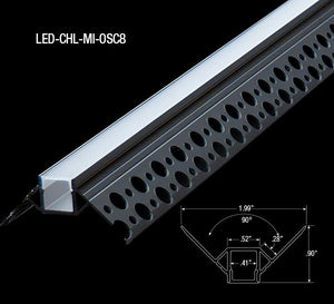 GM Lighting LED-CHL-MI-OSC8 8 FT Outside Corner LED Tape Mud In Channel - Ready Wholesale Electric Supply and Lighting