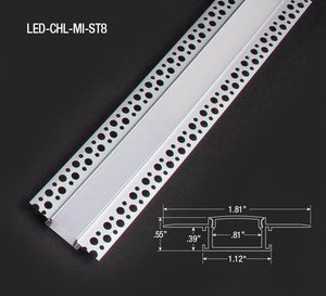 GM Lighting LED-CHL-MI-ST8 8 FT Straight LED Tape Mud In Channel - Ready Wholesale Electric Supply and Lighting