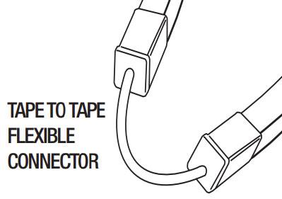 GM Lighting NV24S-TTC12 Tape to Tape 12 Flexible Connector - Ready Wholesale Electric Supply and Lighting