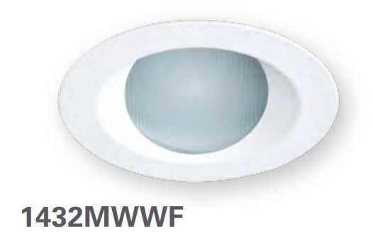 HALO 1432MWWF Angle Cut Conical Reflector, Lens Wall Wash, Matte White, White Flange - Ready Wholesale Electric Supply and Lighting