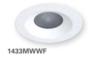 HALO 1433MWWF 4" Conical Reflector, Diffuse Lens, 35 degree Tilt, Matte White, White Flange - Ready Wholesale Electric Supply and Lighting