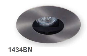 HALO 1434BN 4" Round Pinhole, Open, 35 degree Tilt, Brushed Nickel - Ready Wholesale Electric Supply and Lighting