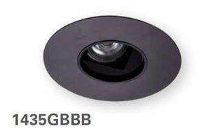 HALO 1435GBBB 4" Round Pinhole with Oculus, Open, 35 degree Tilt, German Bronze with Black Baffle - Ready Wholesale Electric Supply and Lighting