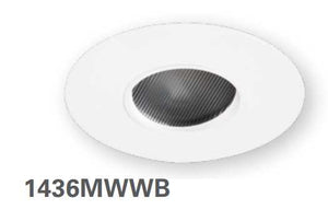 HALO 1436MWWB 4" Round Pinhole, Lens Wall Wash, Matte White with White Baffle - Ready Wholesale Electric Supply and Lighting
