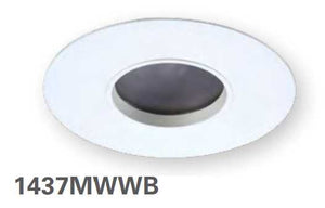 HALO 1437MWWB 4" Round Pinhole, Diffuse Lens, 35 degree Tilt, Matte White with White Baffle - Ready Wholesale Electric Supply and Lighting