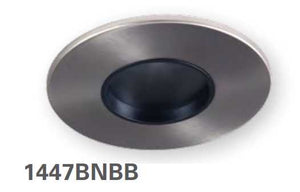 HALO 1447BNBB 4" Round Pinhole, Diffuse Lens, 35 degree Tilt, Brushed Nickel with Black Baffle - Ready Wholesale Electric Supply and Lighting