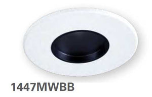 HALO 1447MWBB 4" Round Pinhole, Diffuse Lens, 35 degree Tilt, Matte White with Black Baffle - Ready Wholesale Electric Supply and Lighting