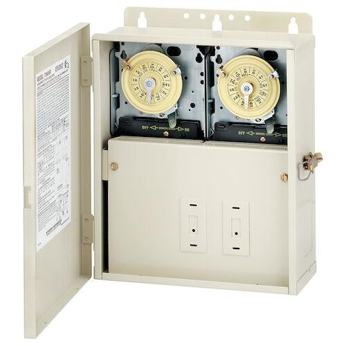 Intermatic T10404R | Control Panel with Two T104M Mechanisms - Ready Wholesale Electric Supply and Lighting