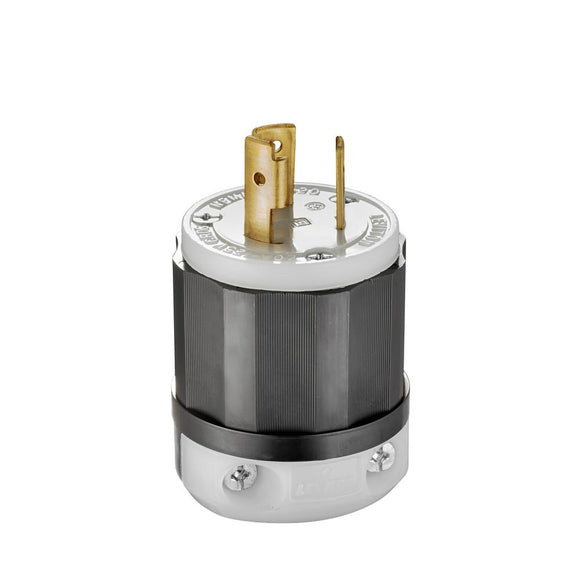 Leviton 2311 - Locking Plug, 20 Amp, 125 Volt, Industrial Grade - Black & White - Ready Wholesale Electric Supply and Lighting