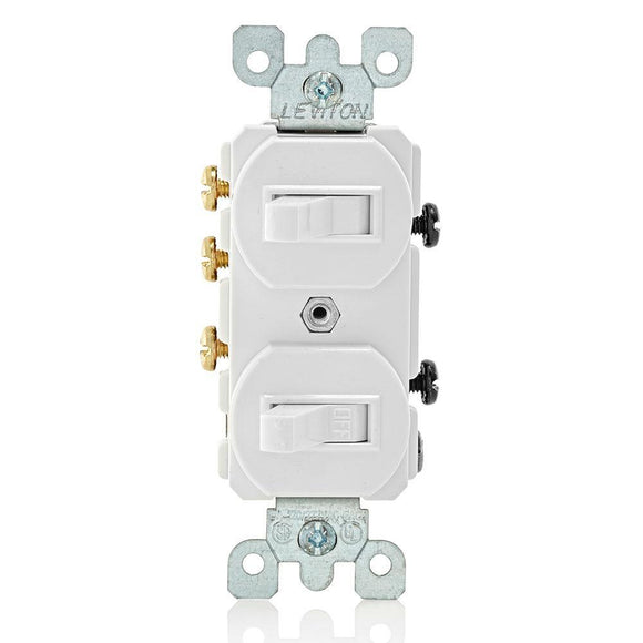 Leviton 5245 - Duplex Style 3-Way / 5-15R Combination Switch - Ready Wholesale Electric Supply and Lighting