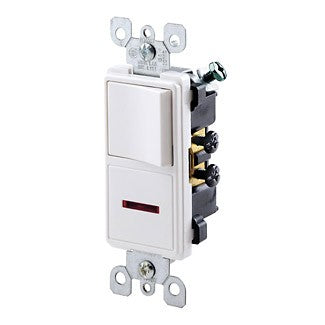 Leviton 5626-W - Decora Single-Pole / Neon Pilot Combination Switch - Ready Wholesale Electric Supply and Lighting