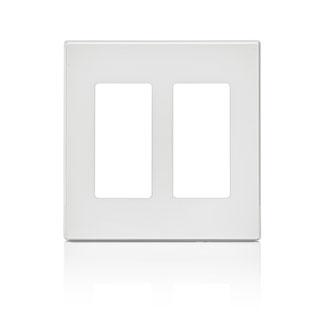 Leviton 80309-SW - 2-Gang Decora Plus Screwless Wallplate - Ready Wholesale Electric Supply and Lighting