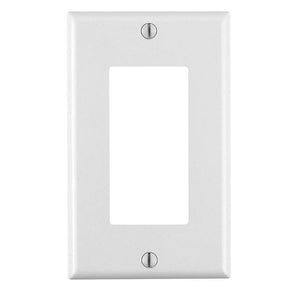 Leviton 80401 - 1-Gang Decora/GFCI Device Decora Wallplate/Faceplate, Standard Size, Thermoset, Device Mount - Ready Wholesale Electric Supply and Lighting