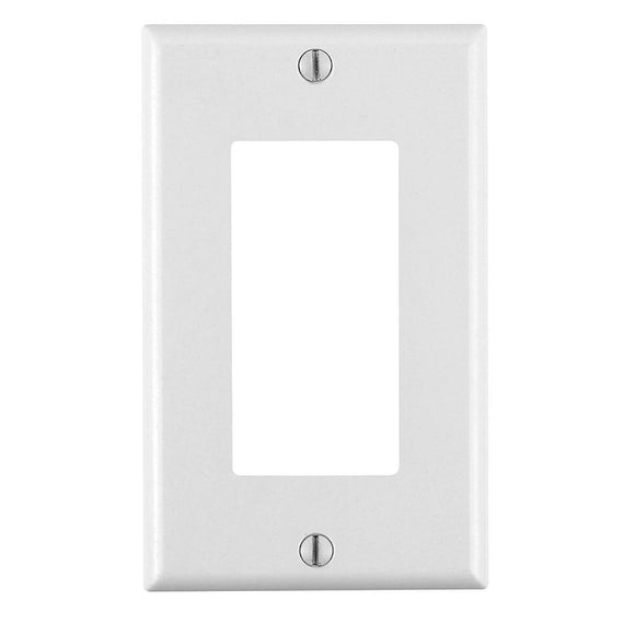 Leviton 80401 - 1-Gang Decora/GFCI Device Decora Wallplate/Faceplate, Standard Size, Thermoset, Device Mount - Ready Wholesale Electric Supply and Lighting