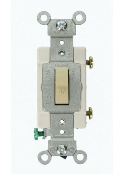 Leviton CS215 - 15 Amp, 120/277 Volt, Toggle Double-Pole AC Quiet Switch, Commercial Spec Grade, Grounding, Side Wired - Ready Wholesale Electric Supply and Lighting