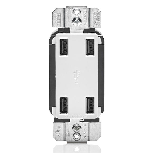 Leviton GFTR1 - 15 Amp, 125 Volt Receptacle/Outlet, 20 Amp Feed-Through, Tamper-Resistant, Self-test SmartlockPro GFCI, Monochromatic, back and side wired, nylon wallplate/faceplate, screws and self-grounding clip included - Ready Wholesale Electric Supply and Lighting