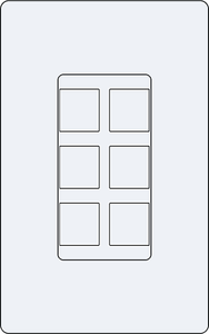 Lutron CA-6PF Designer Style (Gloss) 6-Port Frame - Ready Wholesale Electric Supply and Lighting