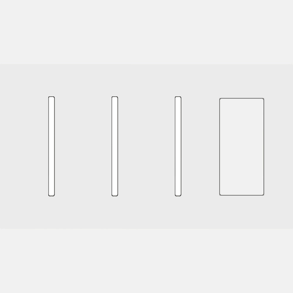 Lutron LWT-GGGT New Architectural / Grafik T Wallplate (4 Gang) - Ready Wholesale Electric Supply and Lighting