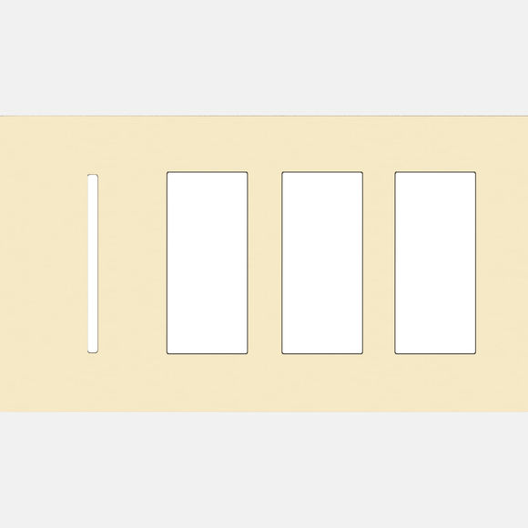 Lutron LWT-GTTT New Architectural / Grafik T Wallplate (4 Gang) - Ready Wholesale Electric Supply and Lighting