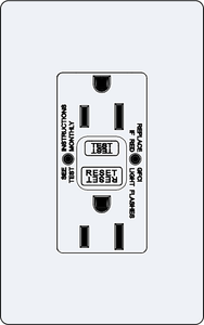 Lutron NTR-20-GFST Architectural Style 20A Self-Testing, GFCI, Tamper Resistant Receptacle - Ready Wholesale Electric Supply and Lighting