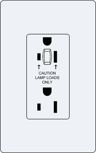 Lutron NTR-20-HDTR Architectural Style 20A Half-Dimming Tamper Resistant Receptacle - Ready Wholesale Electric Supply and Lighting