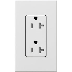 Lutron NTR-20-TR Architectural Style 20A Receptacle - Ready Wholesale Electric Supply and Lighting
