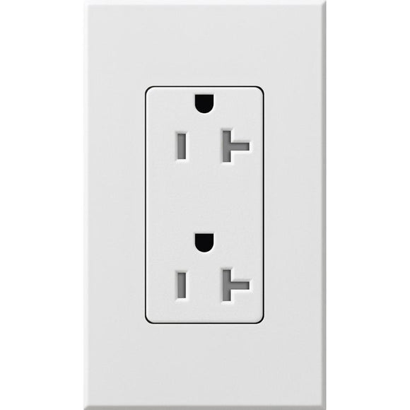 Lutron NTR-20-TR Architectural Style 20A Receptacle - Ready Wholesale Electric Supply and Lighting