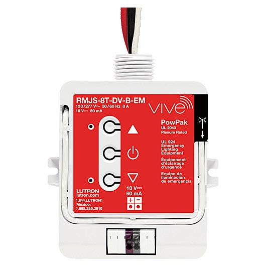 Lutron RMJS8TDVBEM Vive PowPak 120/277V, 8A, 010V Dimming Module