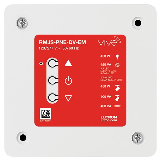 Lutron RMJS-PNE-DV-EM - Vive PowPak Phase Select Dimming module, 120/277V - Ready Wholesale Electric Supply and Lighting