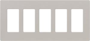 Lutron SC-5 Claro Accessories Satin, 5-Gang Wall Plate - Ready Wholesale Electric Supply and Lighting