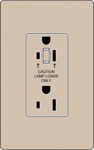 Lutron SCR-15-HDTR Designer Style (Satin) 15A Half-Dimming Tamper Resistant Receptacle - Ready Wholesale Electric Supply and Lighting