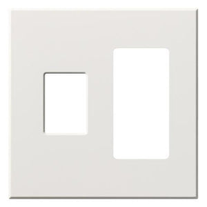 Lutron VWP-2CR Vareo 2-Gang Wallplate For 1 Dimmer / Switch And 1 Receptacle / Jack - Ready Wholesale Electric Supply and Lighting