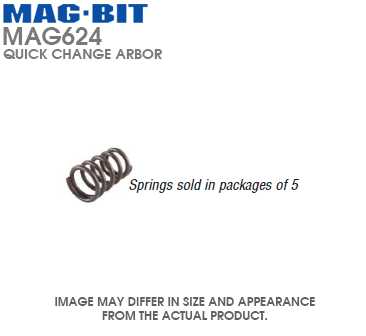 MAG-BIT MAG624-624.9010* Ejector Spring Quick Change Arbors - Ready Wholesale Electric Supply and Lighting