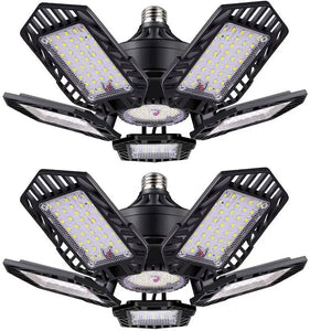 Ready Electric JS-CKD-05 2-Pack 150W LED Garage Lights with 5 Adjustable Aluminum Panel - Ready Wholesale Electric Supply and Lighting