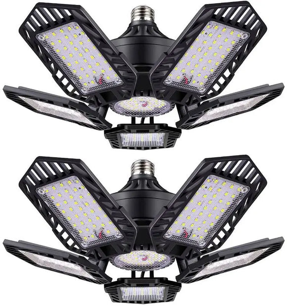 Ready Electric JS-CKD-05 2-Pack 150W LED Garage Lights with 5 Adjustable Aluminum Panel - Ready Wholesale Electric Supply and Lighting